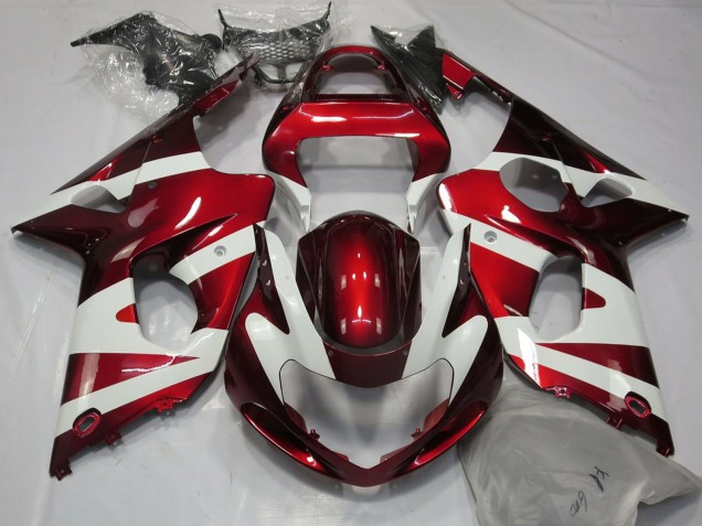 2000-2002 White Red Suzuki GSXR 1000 Motorcycle Fairings UK