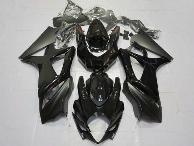 2007-2008 Glossy Black Matte Black Plain Suzuki GSXR 1000 Motorcycle Fairings UK