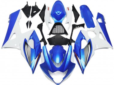 Buy 2005-2006 White Blue Suzuki GSXR 1000 Motorcycle Fairings UK