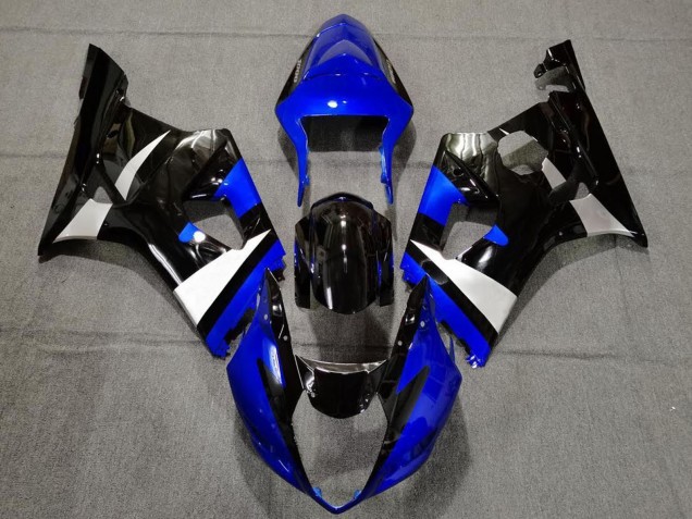 2003-2004 Blue White Glossy Black Suzuki GSXR 1000 Motorcycle Fairings UK