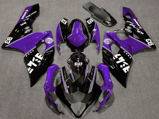 2005-2006 Purple Glossy Black White Suzuki GSXR 1000 Motorcycle Fairings UK