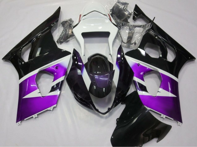 2003-2004 Purple White Glossy Black Suzuki GSXR 1000 Motorcycle Fairings UK