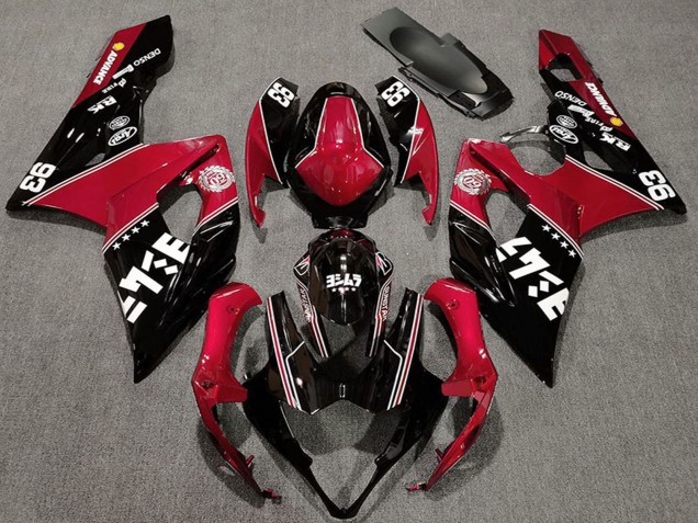 2005-2006 Red Glossy Black White Suzuki GSXR 1000 Motorcycle Fairings UK