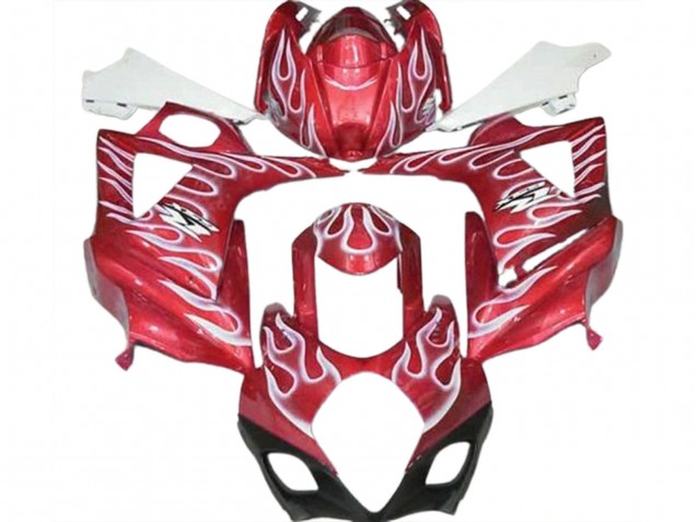 2007-2008 Red White Flame Suzuki GSXR 1000 Motorcycle Fairings UK