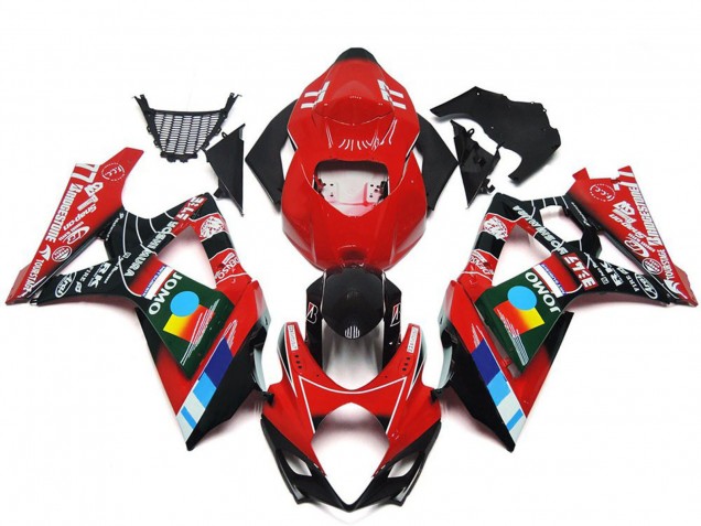 2007-2008 Red Black Blue White Yellow Suzuki GSXR 1000 Motorcycle Fairings UK