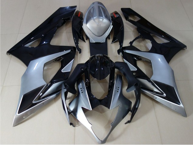 2005-2006 Glossy Black Silver Suzuki GSXR 1000 Motorcycle Fairings UK