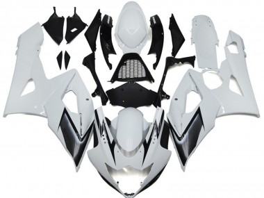 Buy 2005-2006 Glossy White Silver Black Suzuki GSXR 1000 Motorcycle Fairings UK