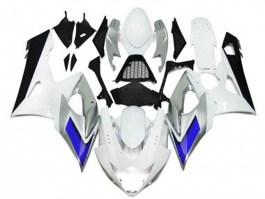 Buy 2005-2006 Glossy White Silver Blue Suzuki GSXR 1000 Motorcycle Fairings UK