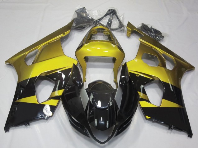 2003-2004 Yellow Glossy Black Suzuki GSXR 1000 Motorcycle Fairings UK