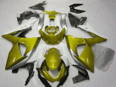 Buy 2009-2016 White Yellow Suzuki GSXR 1000 Motorcycle Fairings UK