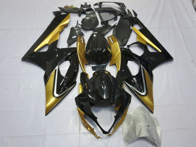 2005-2006 Gold Black Suzuki GSXR 1000 Motorcycle Fairings UK
