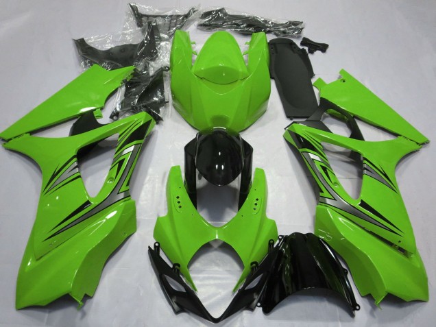 2007-2008 Green Glossy Black OEM Style Suzuki GSXR 1000 Motorcycle Fairings UK