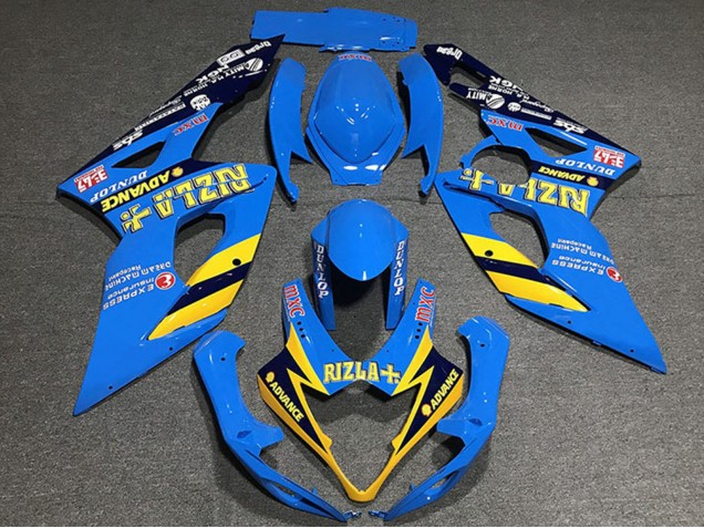 2005-2006 Blue Yellow Black Rizla Suzuki GSXR 1000 Motorcycle Fairings UK