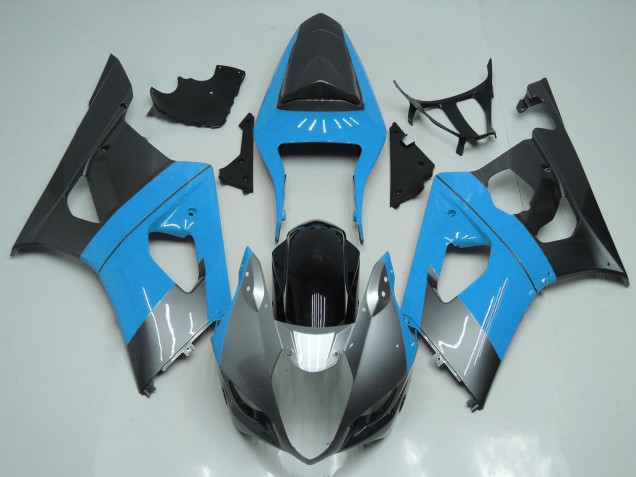 2003-2004 Light Blue Silver Black Suzuki GSXR 1000 Motorcycle Fairings UK