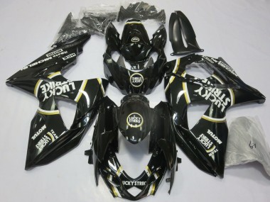 Buy 2009-2016 Glossy Black Lucky Strike Suzuki GSXR 1000 Motorcycle Fairings UK