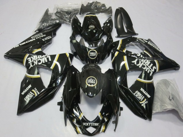 2009-2016 Glossy Black Lucky Strike Suzuki GSXR 1000 Motorcycle Fairings UK