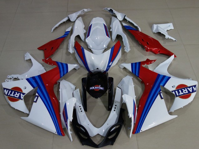 2009-2016 White Blue Red Martini Suzuki GSXR 1000 Motorcycle Fairings UK