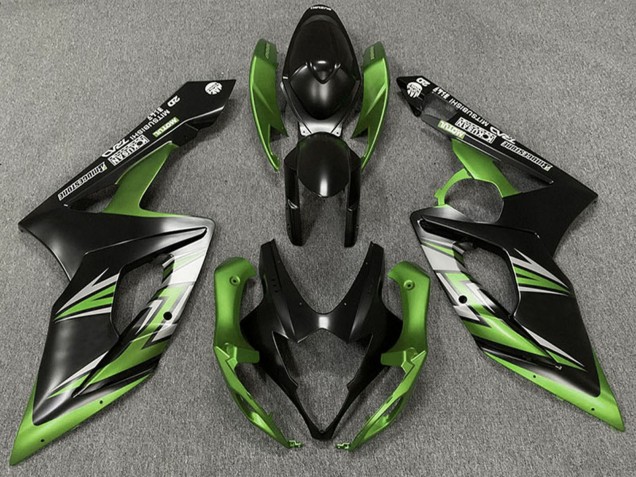 2005-2006 Matte Black Green Suzuki GSXR 1000 Motorcycle Fairing UK