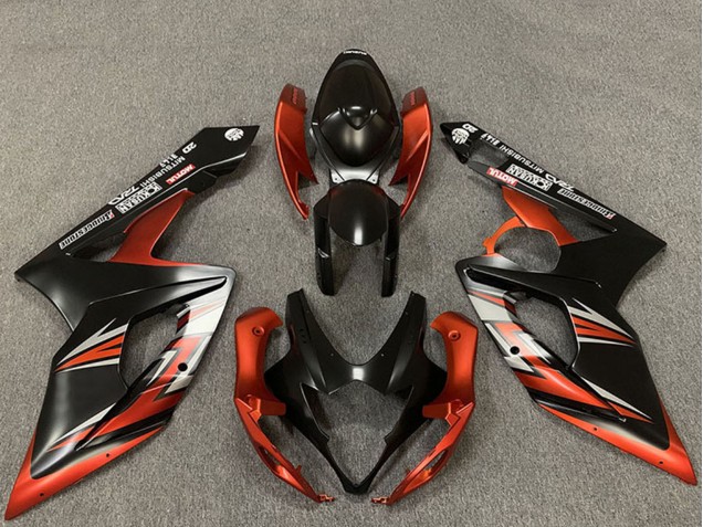 2005-2006 Matte Black Orange Suzuki GSXR 1000 Motorcycle Fairings UK