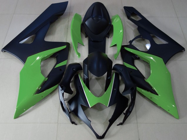 2005-2006 Matte Black Green Suzuki GSXR 1000 Motorcycle Fairings UK
