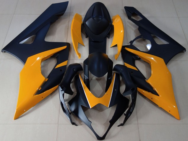 2005-2006 Matte Black Light Orange Suzuki GSXR 1000 Motorcycle Fairings UK