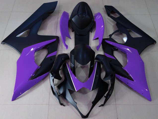 2005-2006 Matte Black Purple Suzuki GSXR 1000 Motorcycle Fairings UK