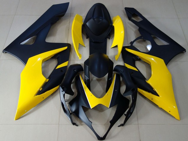 2005-2006 Matte Black Yellow Suzuki GSXR 1000 Motorcycle Fairings UK