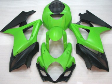 Buy 2007-2008 Green Matte Black Suzuki GSXR 1000 Motorcycle Fairings UK