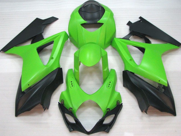 2007-2008 Green Matte Black Suzuki GSXR 1000 Motorcycle Fairings UK