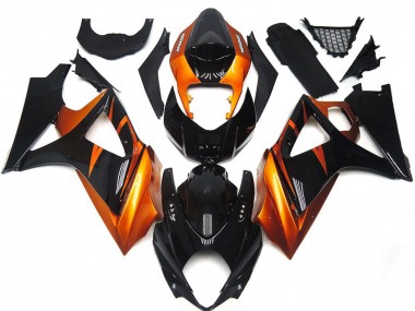 Buy 2007-2008 Orange Glossy Black Suzuki GSXR 1000 Motorcycle Fairings UK