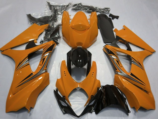 2007-2008 Orange Glossy Black OEM Style Suzuki GSXR 1000 Motorcycle Fairings UK