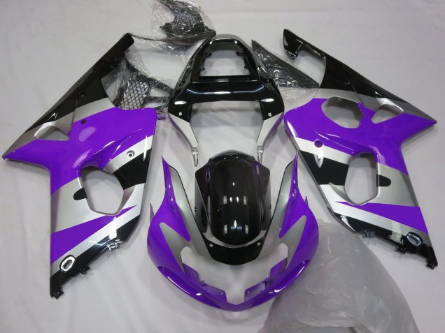 2000-2002 Purple Silver Glossy Black OEM Style Suzuki GSXR 1000 Motorcycle Fairings UK