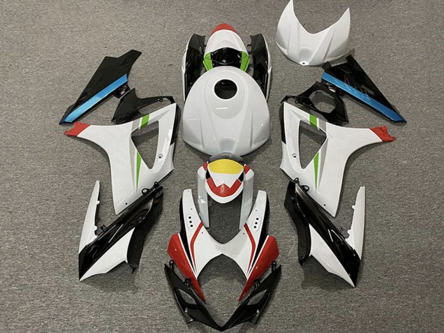 2007-2008 White Red Yellow Blue Black Racing Suzuki GSXR 1000 Motorcycle Fairings UK