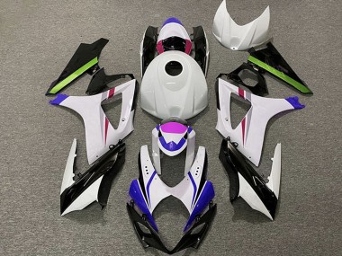 Buy 2007-2008 White Blue Green Black Racing Suzuki GSXR 1000 Motorcycle Fairings UK