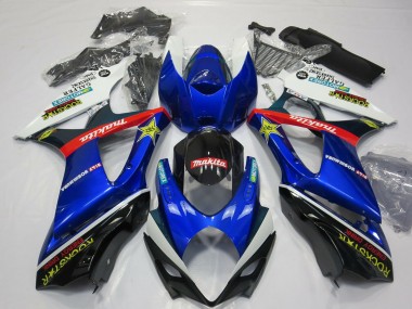 Buy 2007-2008 White Blue Red Black Rockstar Suzuki GSXR 1000 Motorcycle Fairing UK
