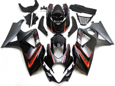 Buy 2007-2008 Glossy Black Red Silver Suzuki GSXR 1000 Motorcycle Fairings UK