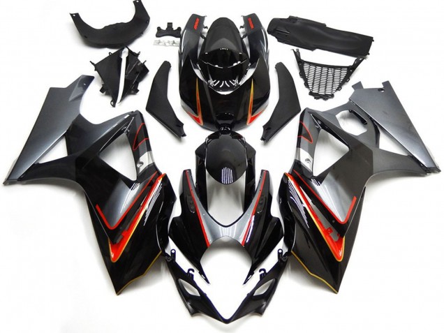 2007-2008 Glossy Black Red Silver Suzuki GSXR 1000 Motorcycle Fairings UK