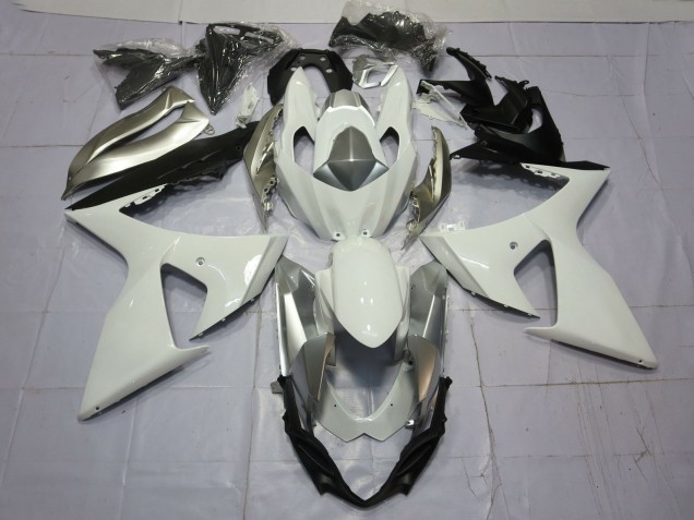 2009-2016 White Silver Suzuki GSXR 1000 Motorcycle Fairings UK