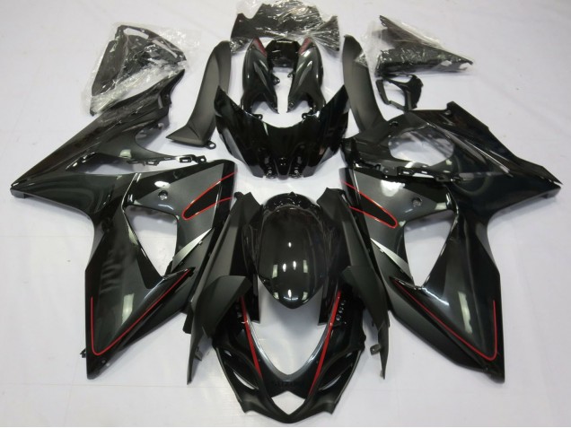 2009-2016 Glossy Black Red Suzuki GSXR 1000 Motorcycle Fairings UK