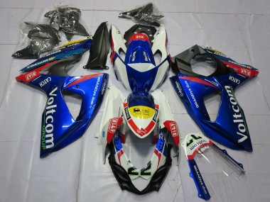 Buy 2009-2016 White Blue Yellow Red Voltcom 22 Suzuki GSXR 1000 Motorcycle Fairings UK