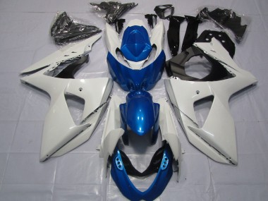 Buy 2009-2016 White Blue Suzuki GSXR 1000 Motorcycle Fairings UK