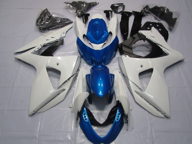 2009-2016 White Blue Suzuki GSXR 1000 Motorcycle Fairings UK