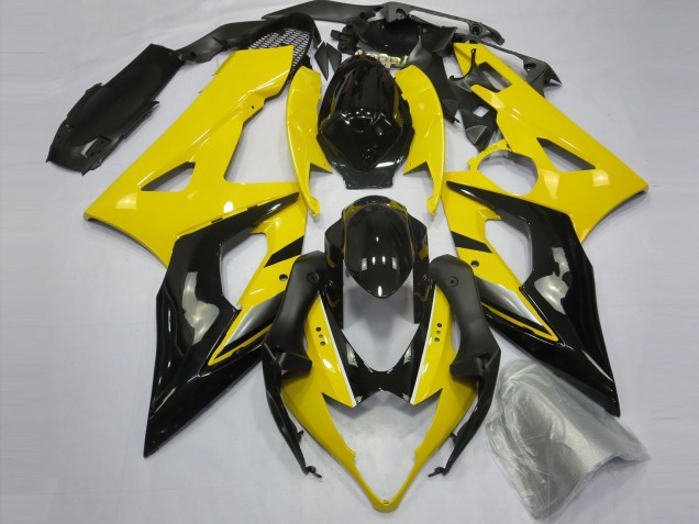 2005-2006 Yellow Glossy Black Suzuki GSXR 1000 Motorcycle Fairings UK
