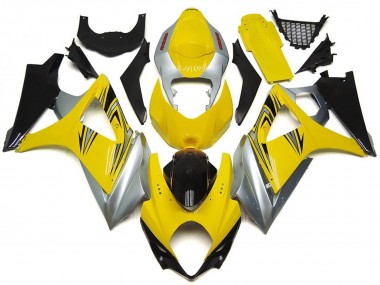 Buy 2007-2008 Yellow Silver Black OEM Style Suzuki GSXR 1000 Motorcycle Fairings UK