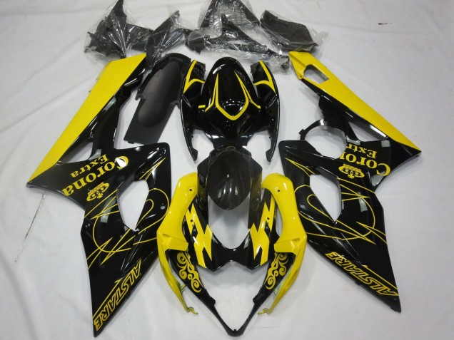 2005-2006 Yellow Black Corona Alstare Suzuki GSXR 1000 Motorcycle Fairings UK