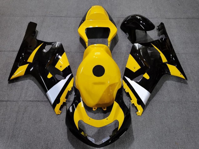 2001-2003 Yellow White Glossy Black Suzuki GSXR 600 / GSXR 750 Motorcycle Fairings UK