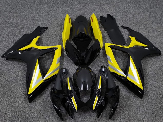2006-2007 Glossy Black Yellow Silver OEM Style Suzuki GSXR 600 / GSXR 750 Motorcycle Fairings UK