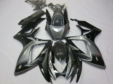 Buy 2006-2007 Grey Glossy Black Stripe Suzuki GSXR 600 / GSXR 750 Motorcycle Fairings UK