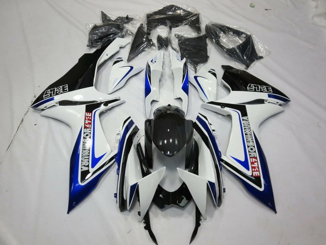 2011-2024 White Blue Glossy Black Alstare Suzuki GSXR 600 / GSXR 750 Motorcycle Fairings UK