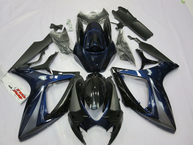 2006-2007 Blue Grey Black Stripe Suzuki GSXR 600 / GSXR 750 Motorcycle Fairings UK